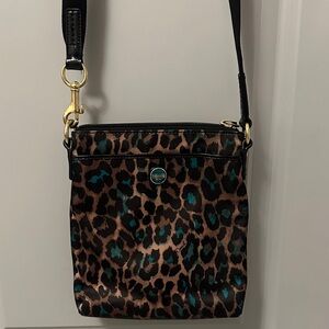 Y2K Coach Leopard Print Crossbody Bag